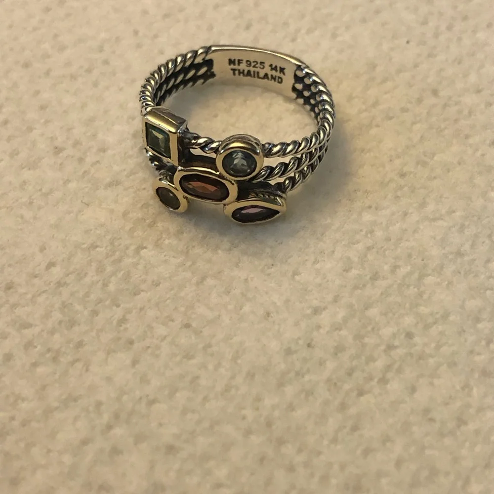 Multi-colored SS ring - Picture 2 of 5